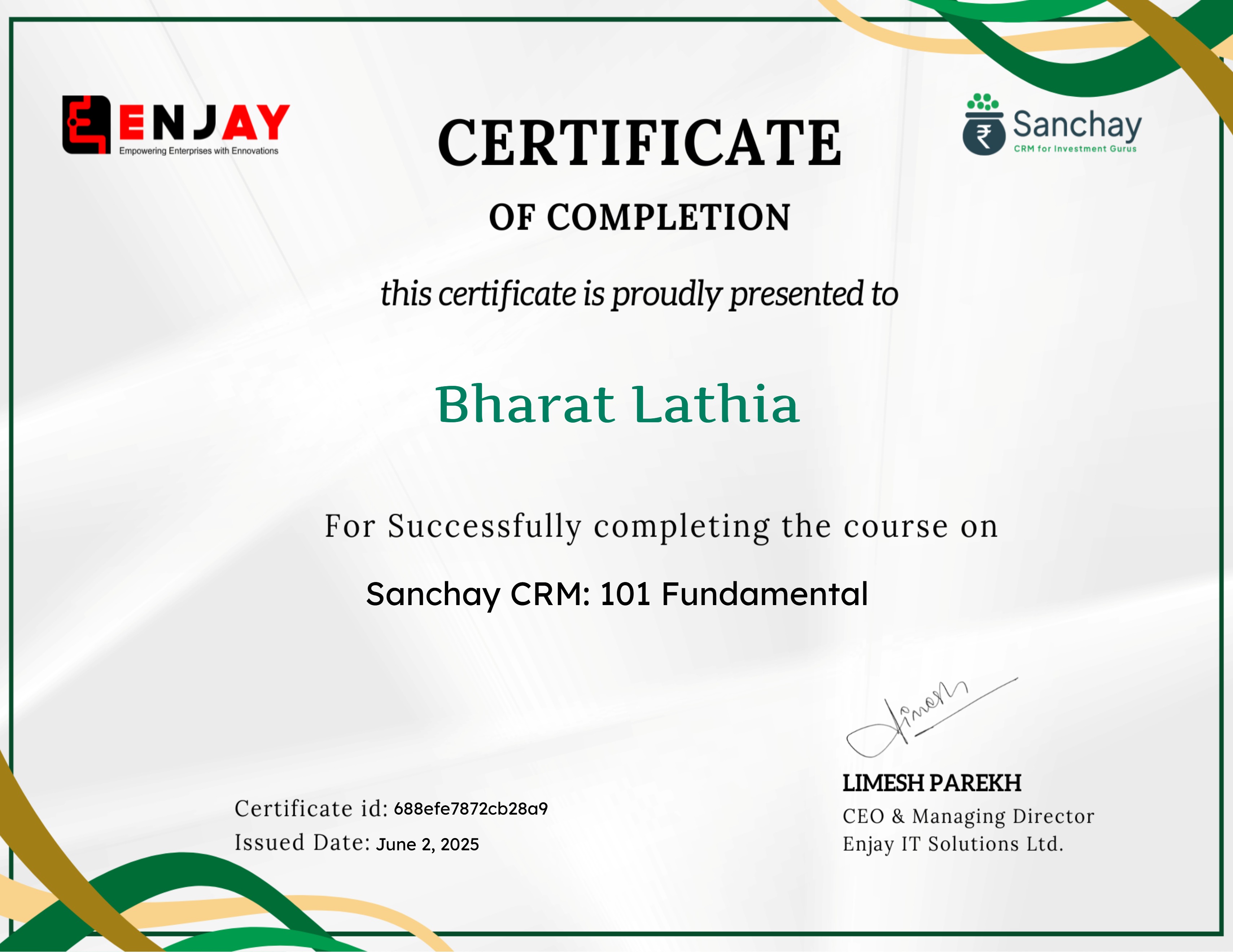 Sanchay CRM: 101 Fundamental